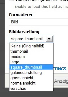 Bilderderivate Dropdown Bilderderivate Dropdown